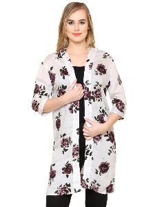 Floral printed shrug for women