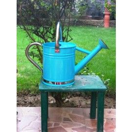 4 L Watering Can in Blue with stainless steel spout and handle