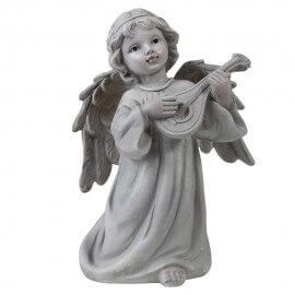 cherub playing guitar home decor statue