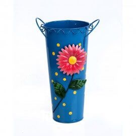 Metal hand painted Flower vase