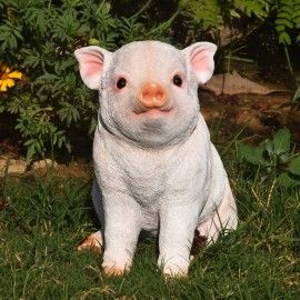 piggy sitting decor, statue