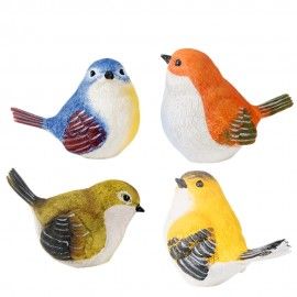 Poly resin Fat bird (set of 4) for Garden & Home Decor