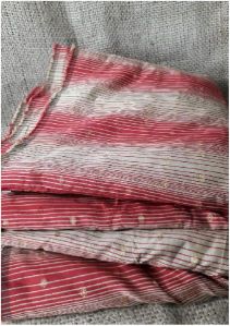 Faux Silk red gold stripe embroidery wedding material