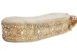 Heavy Gold Zari Embellished Lace