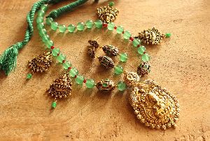 Antique Beaded Pendant Set