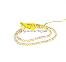 Gemstone Light Citrine Faceted Rondelle Gemstone Bead
