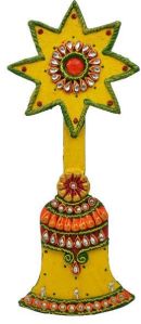 Bell shaped shubh-Labh wall dcor key holder