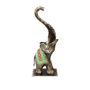 Decorative elephant iron showpiece