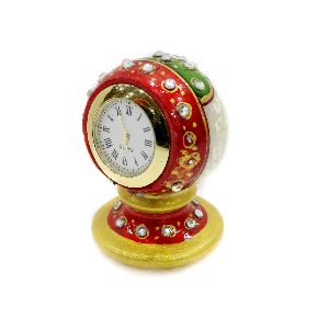 Marble small paper weight clock