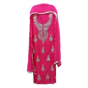 CRYSTAL GOTA EMBELLISHED CHANDERI SUIT