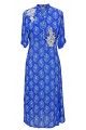 ROYAL BLUE PRINTED KURTI