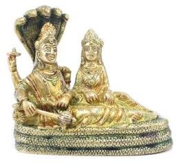 BRASS LORD VISHNU sculpture