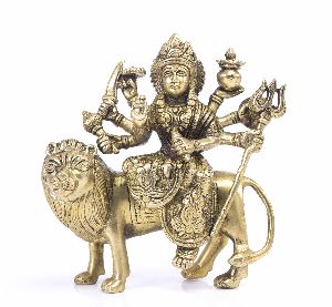 BRASS MAA SHERAWALI sculpture