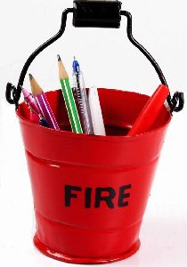 METAL HANDICRAFT FIRE EXTINGUISHER PEN STAND