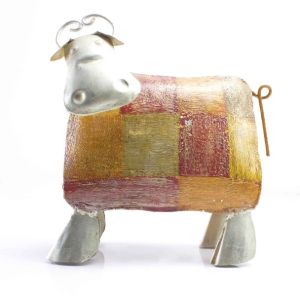 METAL HANDICRAFT MULTI CHECK COW