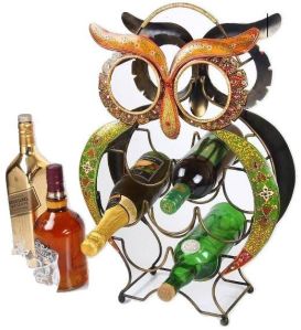 METAL OWL BOTTLE HOLDER