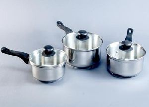 STAINLESS STEEL 3 PCS SAUCEPAN SET