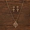 Antique Delicate Pendant Set With Gold Plating