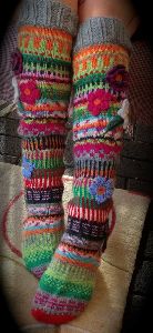 hand knitted woollen socks