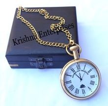 Brass Pocket Watch with Box