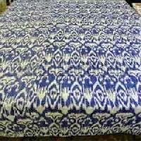 Blue Colored Ikat Bed Cover