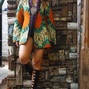 versible Kantha Quilt Women Jacket