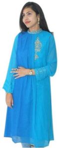 Ladies Blue Plain Kurti