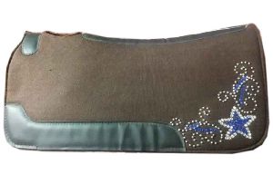 Felt Saddle Pad with hotfix Rhinestone and Stud