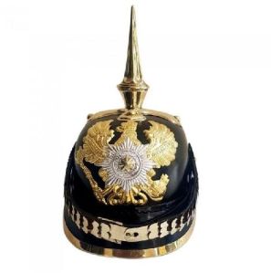 German Badge Leather Helmet