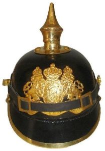 German Leather Pickelhaube Bavaria Helmet