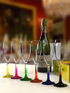 Unbreakable Rainbow Champagne Flutes