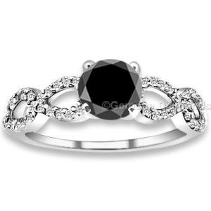 Black Diamond Engagement Ring