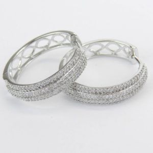 Carat Diamond Hoop Earrings