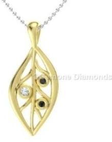 Diamonds Leaf Pendant