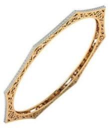 Gold Diamond Bangle Bracelet