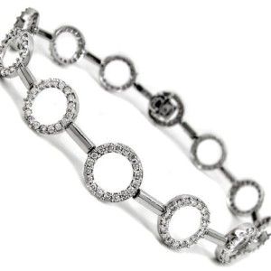 Natural White Diamond Gold Tennis Bracelet