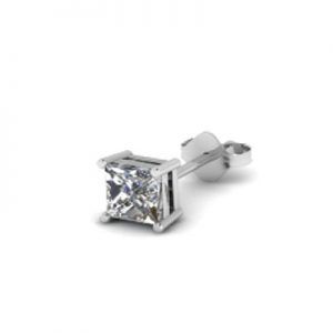 Princess Cut Diamond Earring