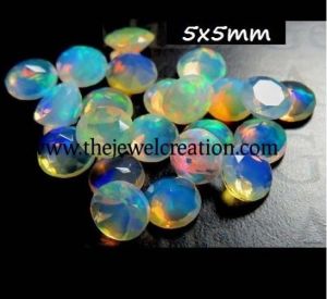 Ethiopian Opal Faceted Round Stone