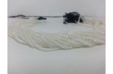 Natural Crystal Quartz Faceted Rondelle Beads Strand