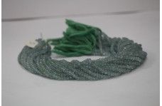 Natural Green Amethyst Faceted Rondelle Beads