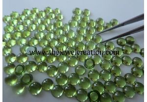 Natural Peridot Round Cabochon