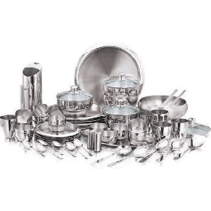 INDIAN STAINLESS STEEL CLASSIC DINNER SET