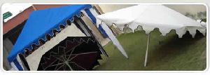 Umbrella With Wood Frame Tent