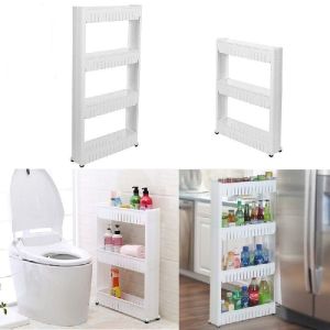 4 Tier Slim Side Storage Rack Shelf