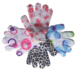 Printed Bath Body Scrubber Glove