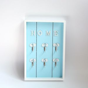 Wooden Wall Mount Box Key AND Lock Hanging