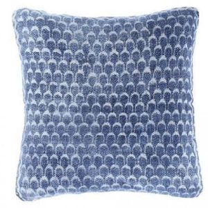 Fancy Washed Indigo Square Decorative pillow