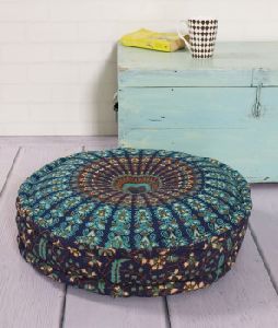 round hippie reversible floor cushion