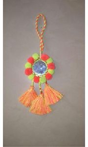 Beaded Orange Tassels