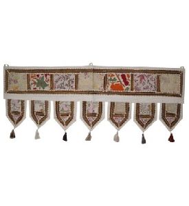 EMBROIDERED TOPPER WINDOW VALANCE